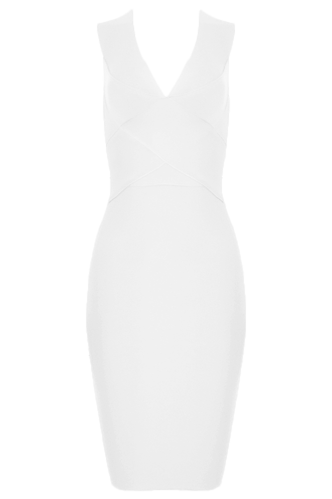 Ash Bandage Dress - White Pearl