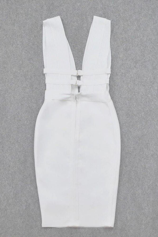 Bay Bandage Dress - White Pearl