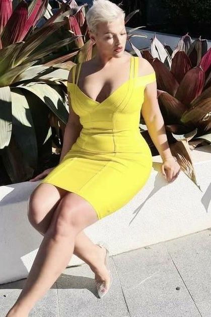 Sia Bandage Dress - White Pearl